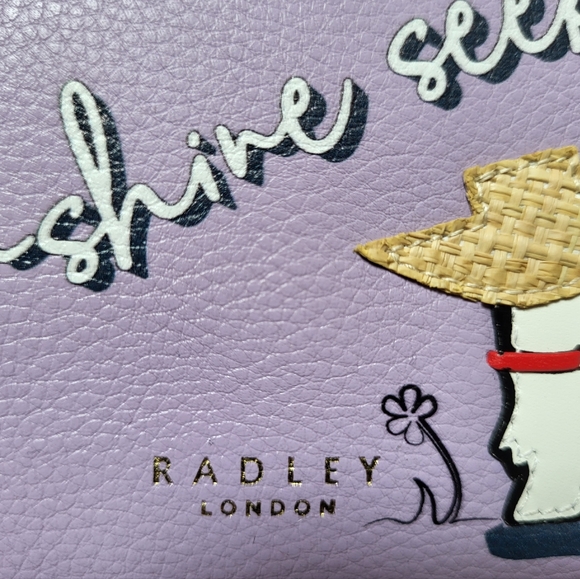 NWT! RADLEY LONDON Medium Purple Leather Bifold Wallet! - Picture 12 of 12